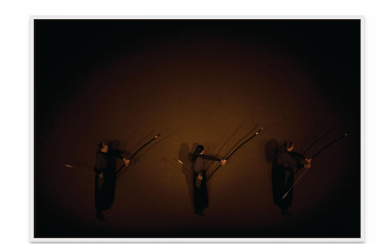 3 ARCHERS I with White Maple Floating Frame