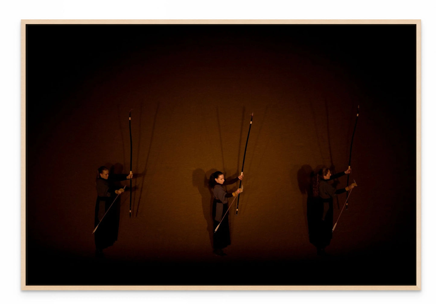 3 ARCHERS II with Natural Maple Floating Frame