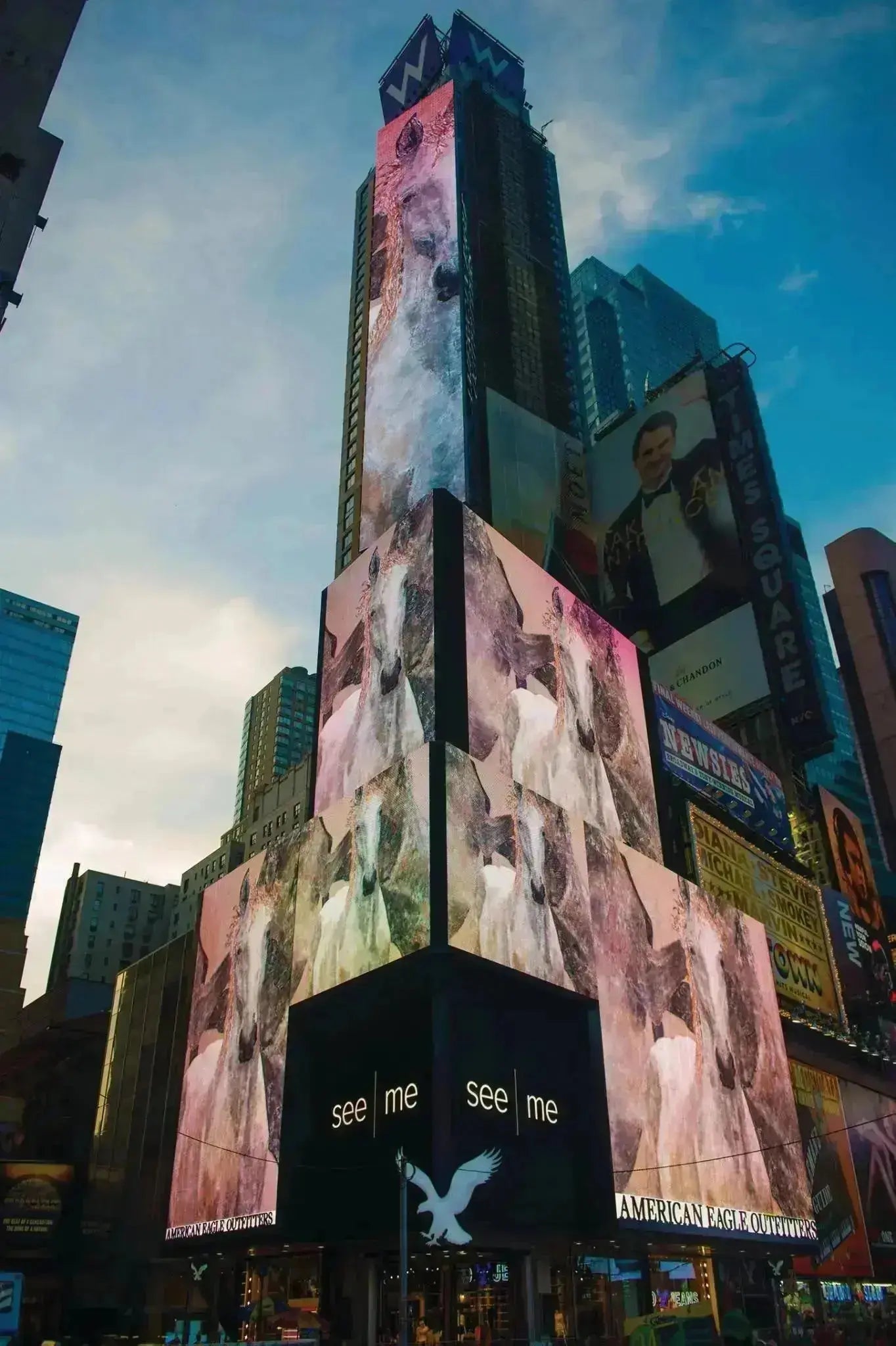 Eye of the storm in Times Square