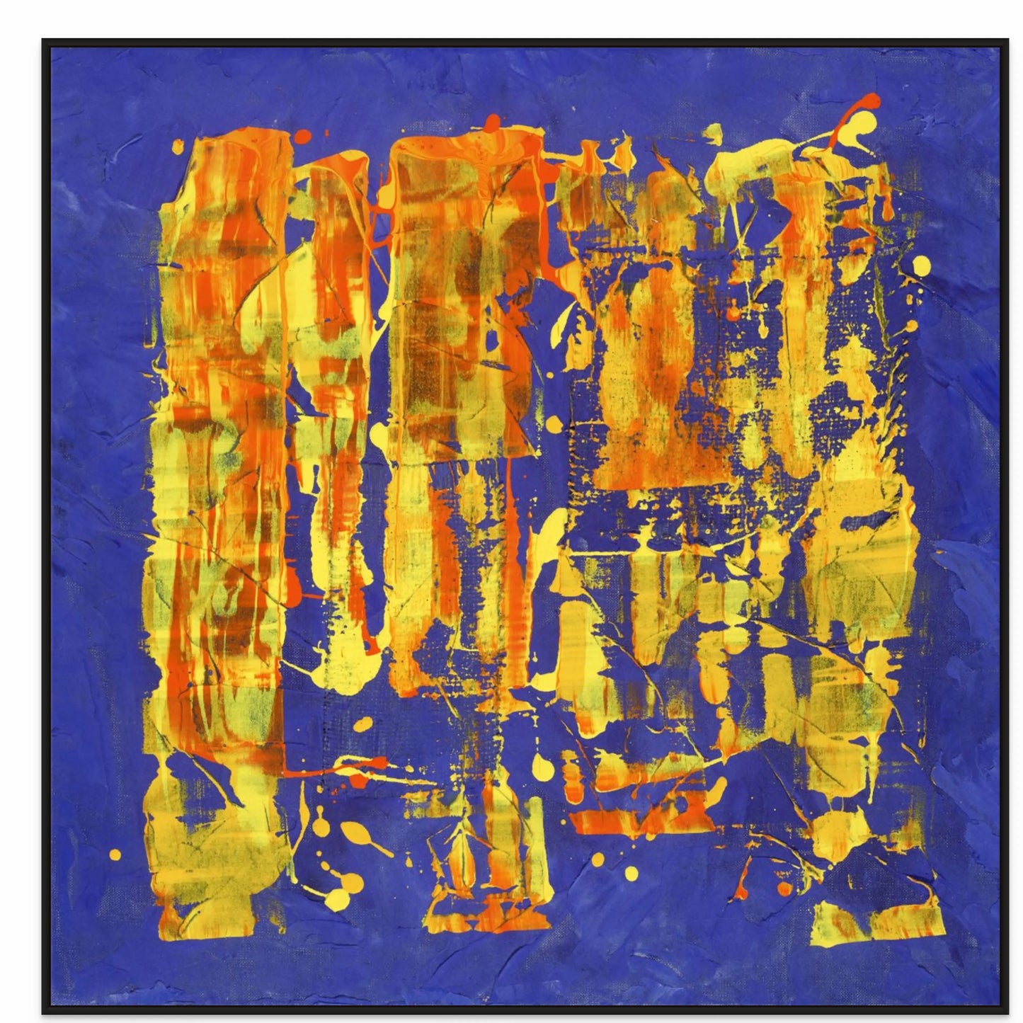 CALM JOY with Black Oak Floating Frame