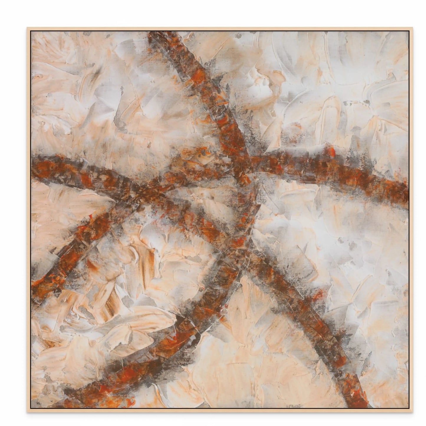 CROSS ROADS OF LIFE I (F) with Natural Maple Floating Frame