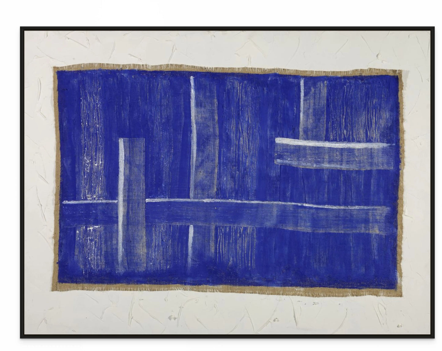 FABRIC OF LIFE II with Black Oak Floating Frame