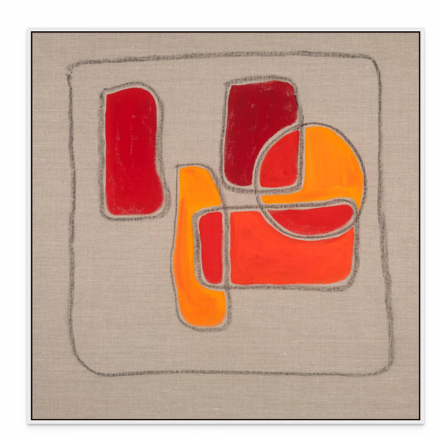FIELDS OF LIFE II with White Maple Floating Frame