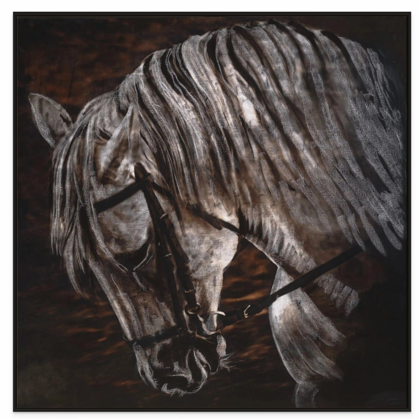 STAND STRONG with Black Oak Floating Frame