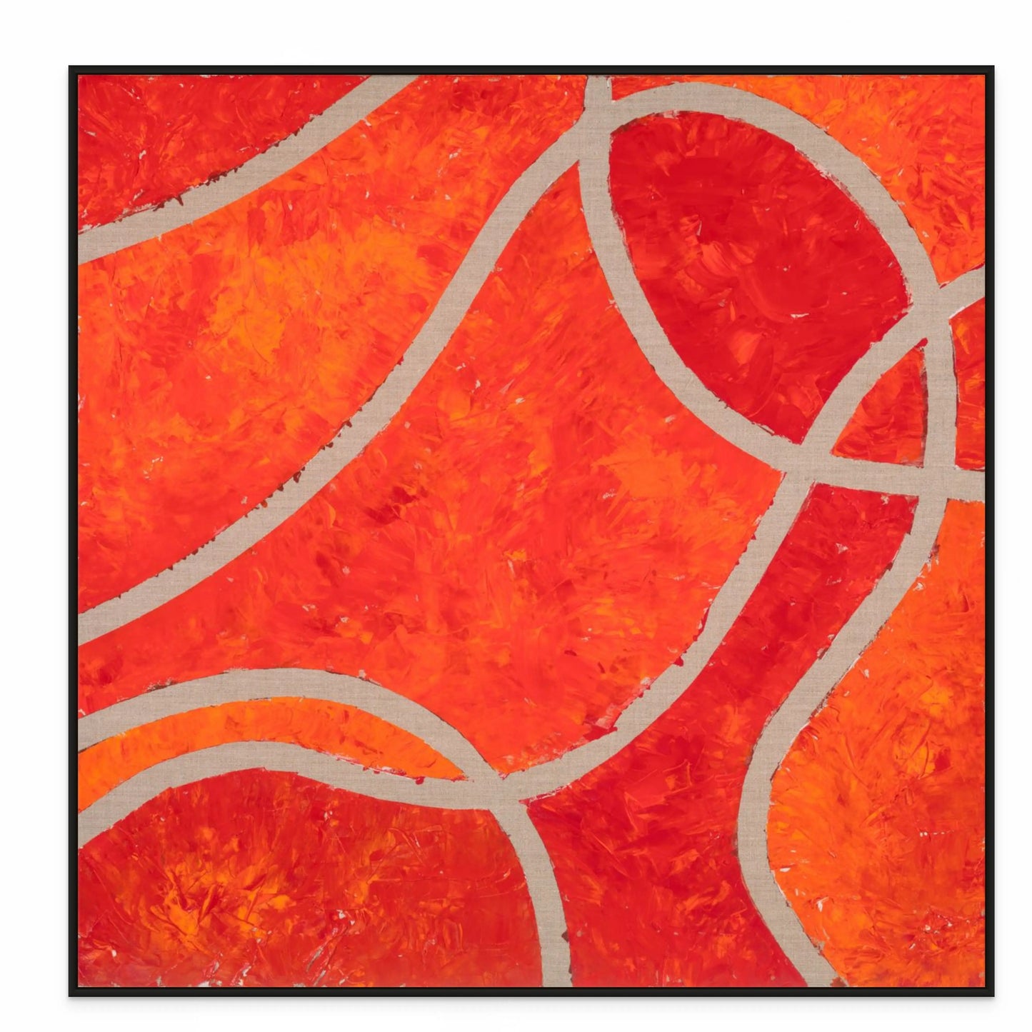 AT THE CROSSROADS III (C) with Black Oak Floating Frame