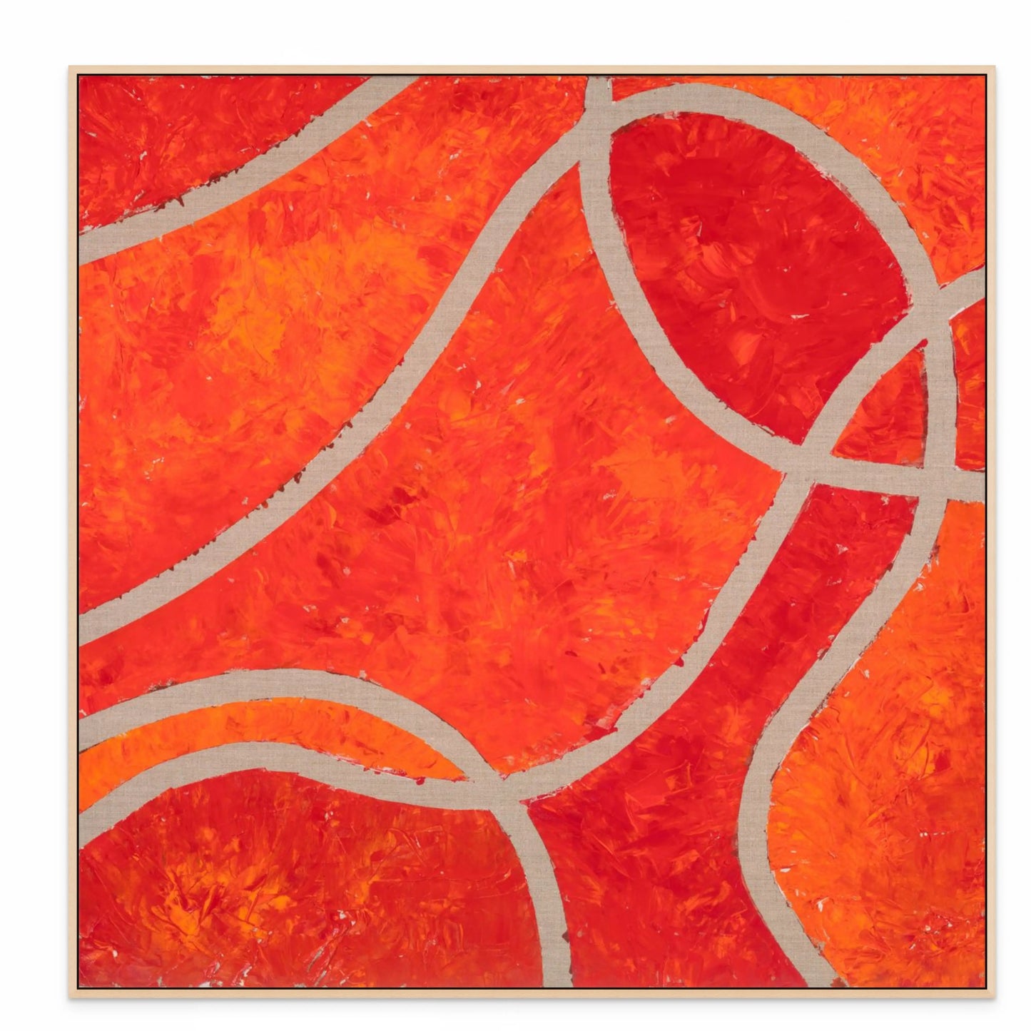 AT THE CROSSROADS III (C) with Natural Maple Floating Frame