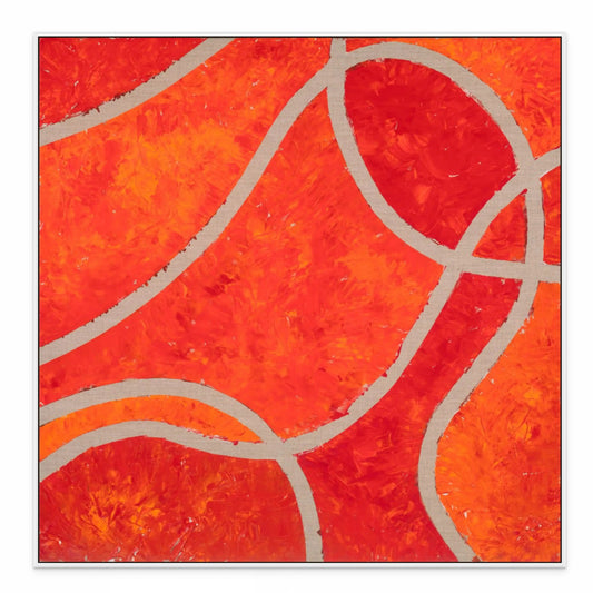 AT THE CROSSROADS III (C) with White Maple Floating Frame