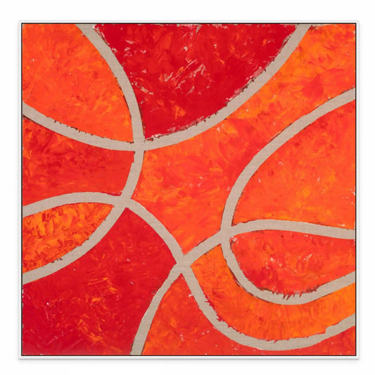 AT THE CROSSROADS III (L) with White Maple Floating Frame