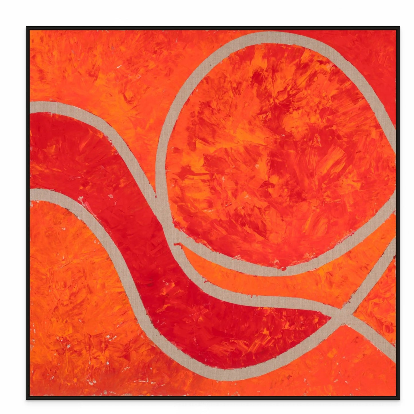 AT THE CROSSROADS III (R) with Black Oak Floating Frame