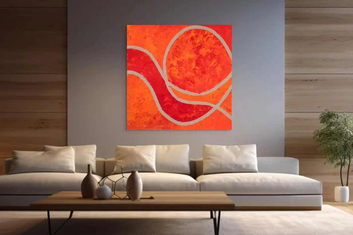 AT THE CROSSROADS III (R) in a Lounge Room Mockup