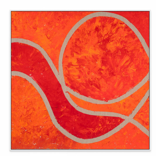 AT THE CROSSROADS III (R) with White Maple Floating Frame
