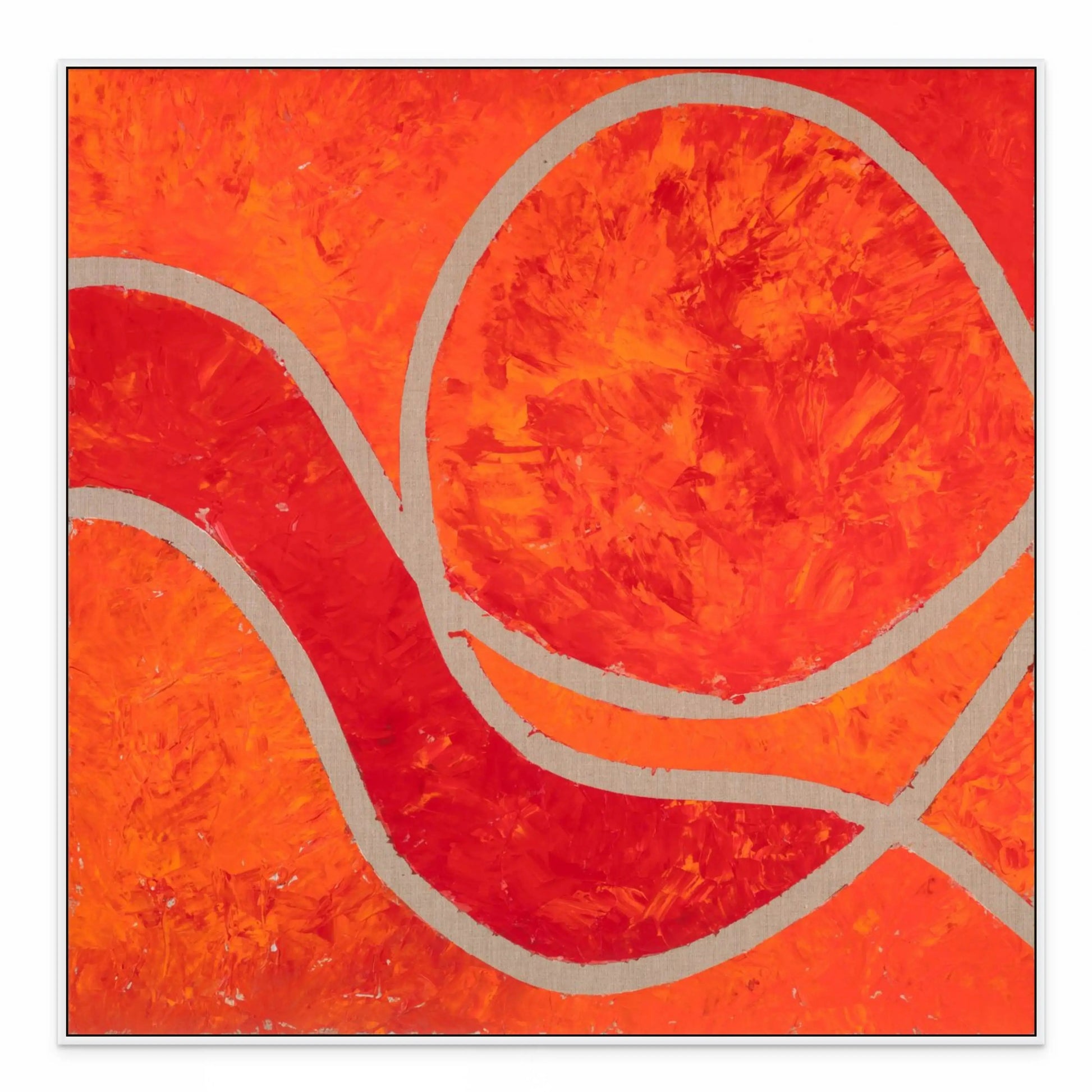 AT THE CROSSROADS III (R) with White Maple Floating Frame