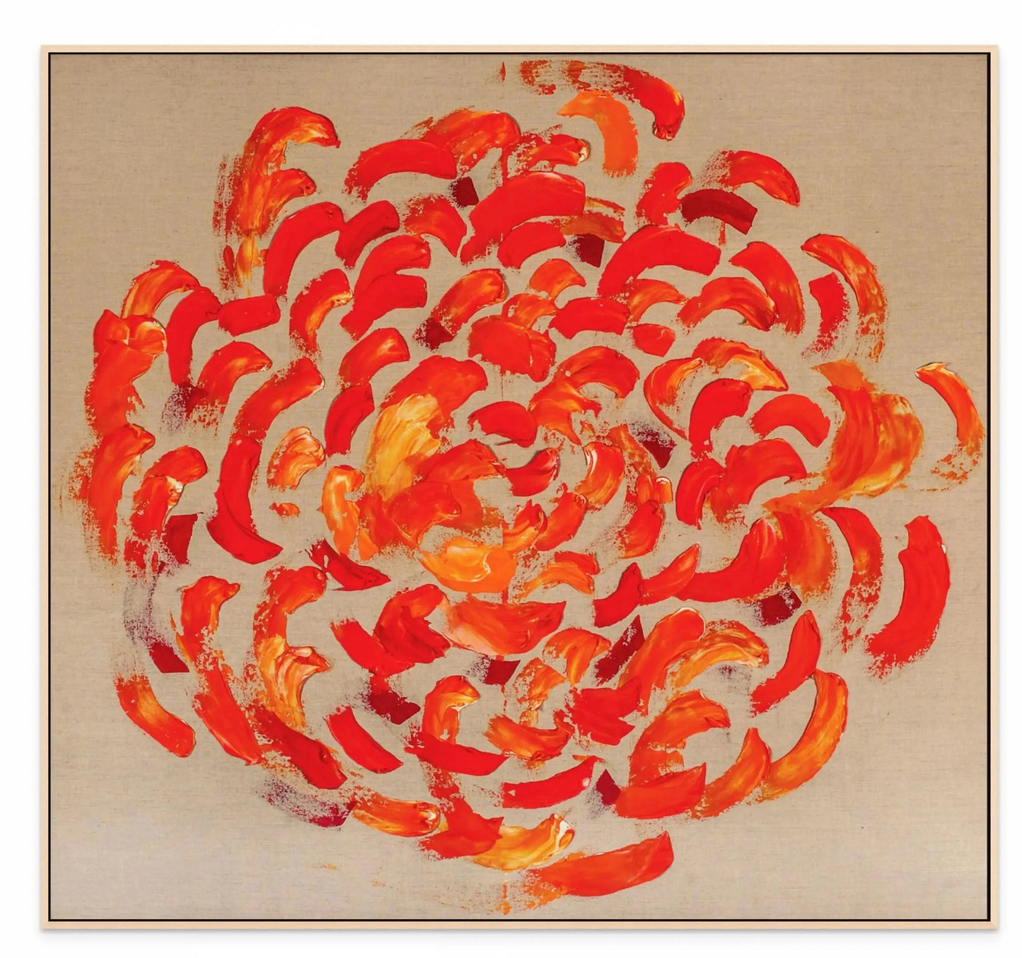 BLOOMING ENERGY with Natural Maple Floating Frame