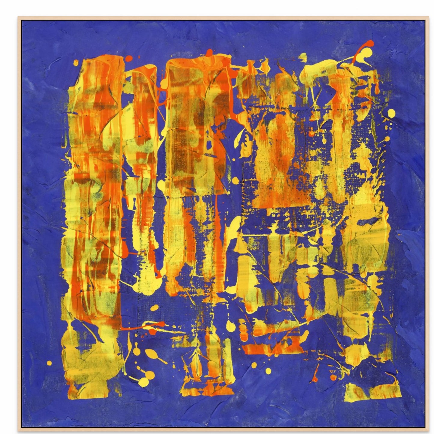 CALM JOY with Natural Maple Floating Frame