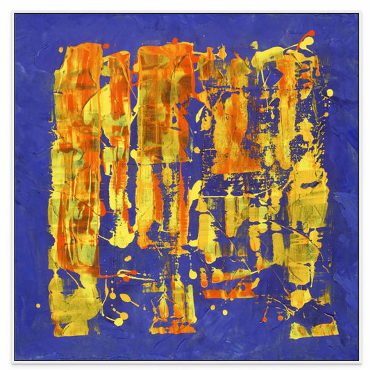 CALM JOY with White Maple Floating Frame