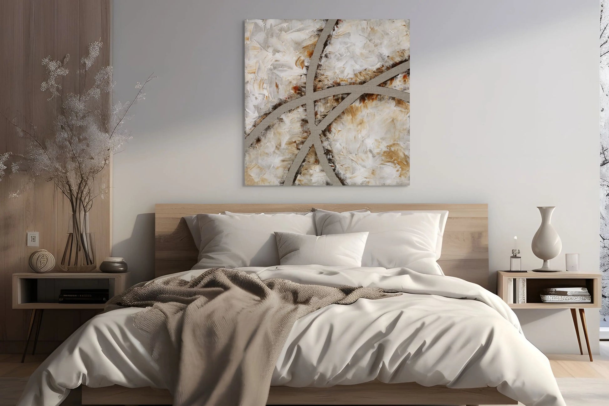 CROSS ROADS OF LIFE I (A) in a Bedroom Mockup