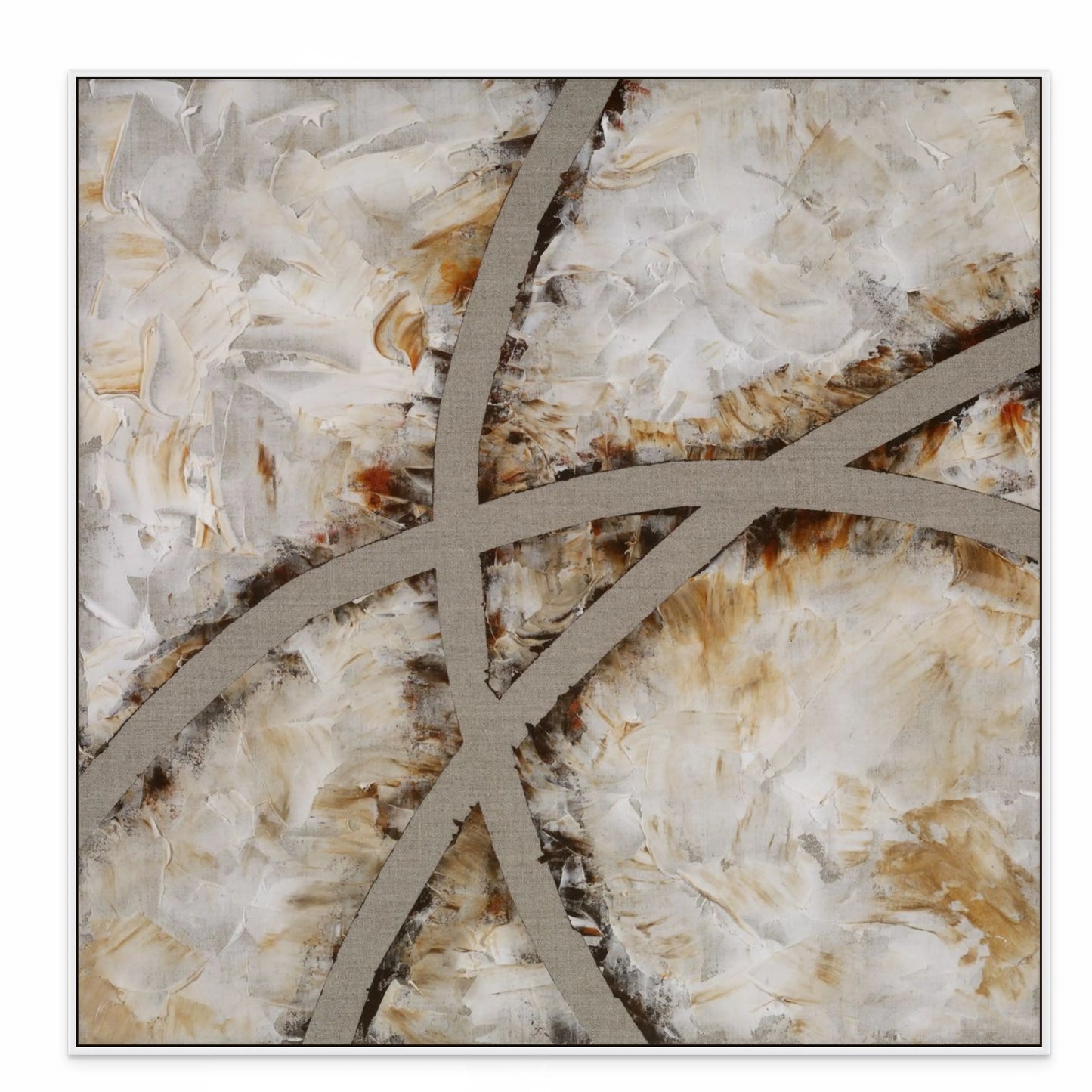 CROSS ROADS OF LIFE I (A) with White Maple Floating Frame