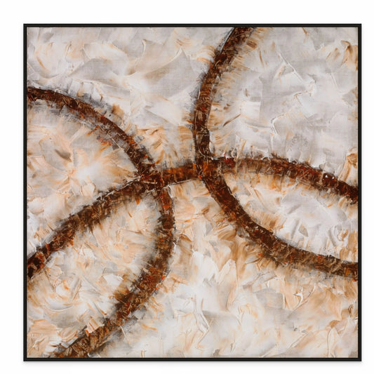 CROSS ROADS OF LIFE I (B) with Black Oak Floating Frame