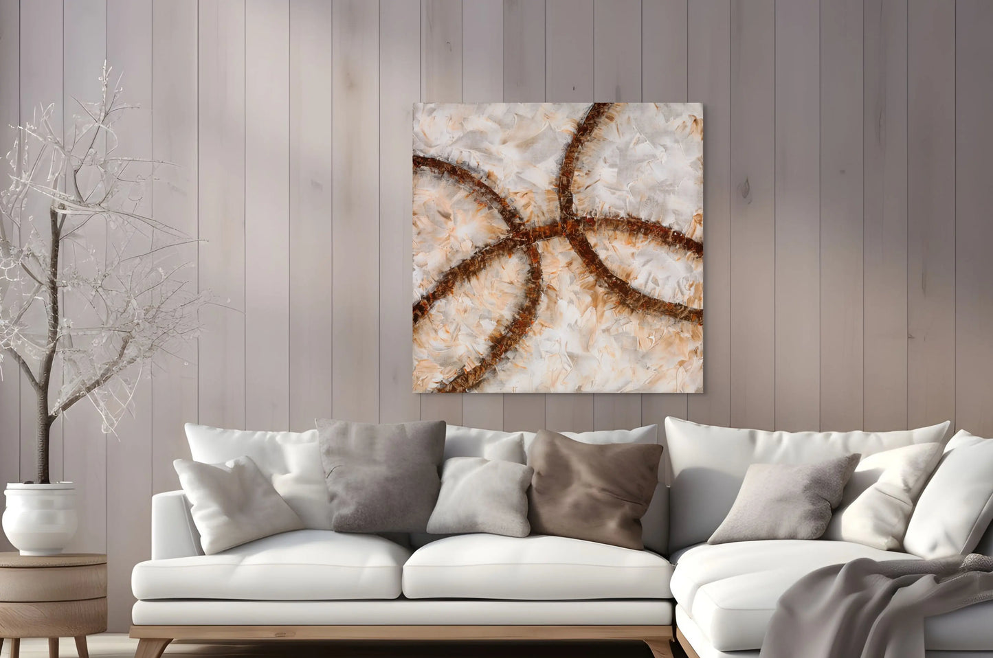 CROSS ROADS OF LIFE I (B) in a Lounge Room Mockup