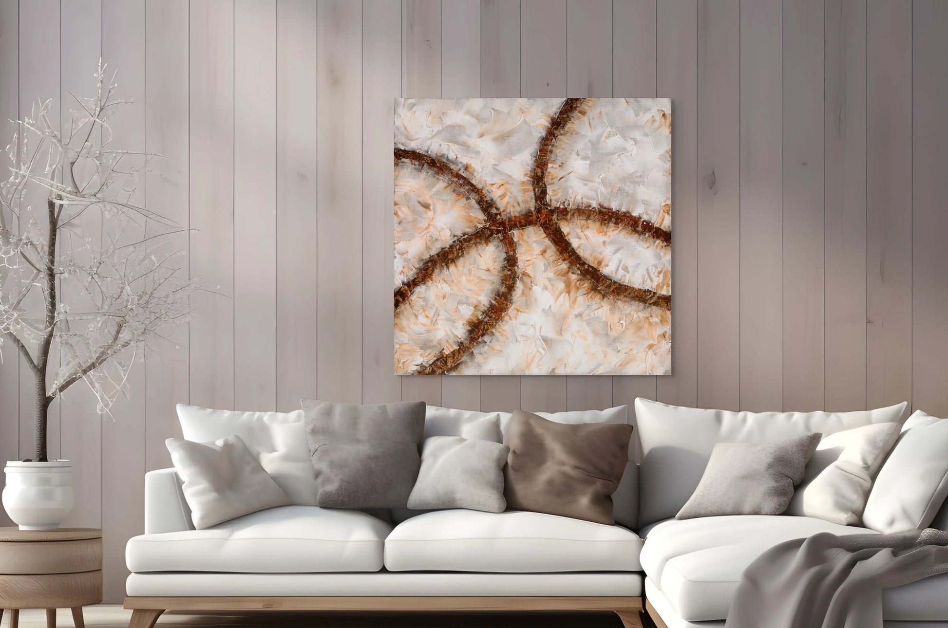 CROSS ROADS OF LIFE I (B) in a Lounge Room Mockup
