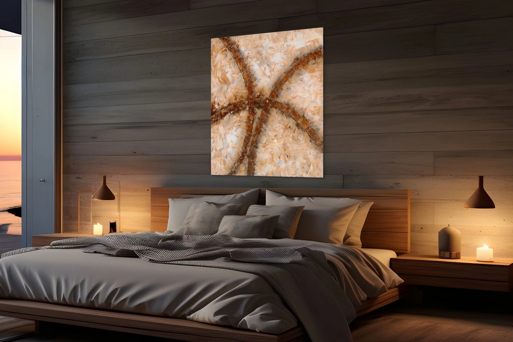 CROSS ROADS OF LIFE I (C) in a Bedroom Mockup