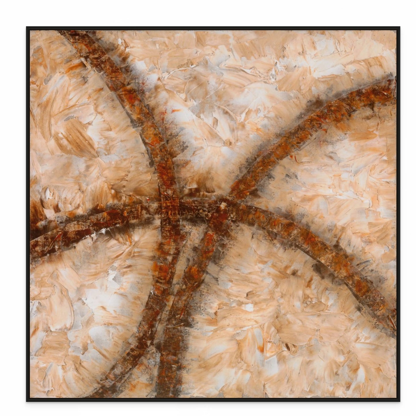 CROSS ROADS OF LIFE I (C) with Black Oak Floating Frame