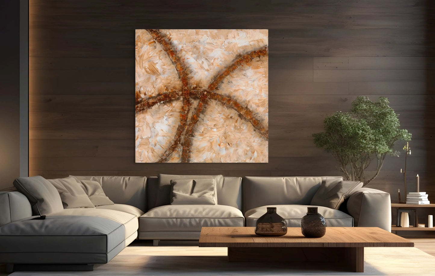 CROSS ROADS OF LIFE I (C) in a Lounge Room Mockup