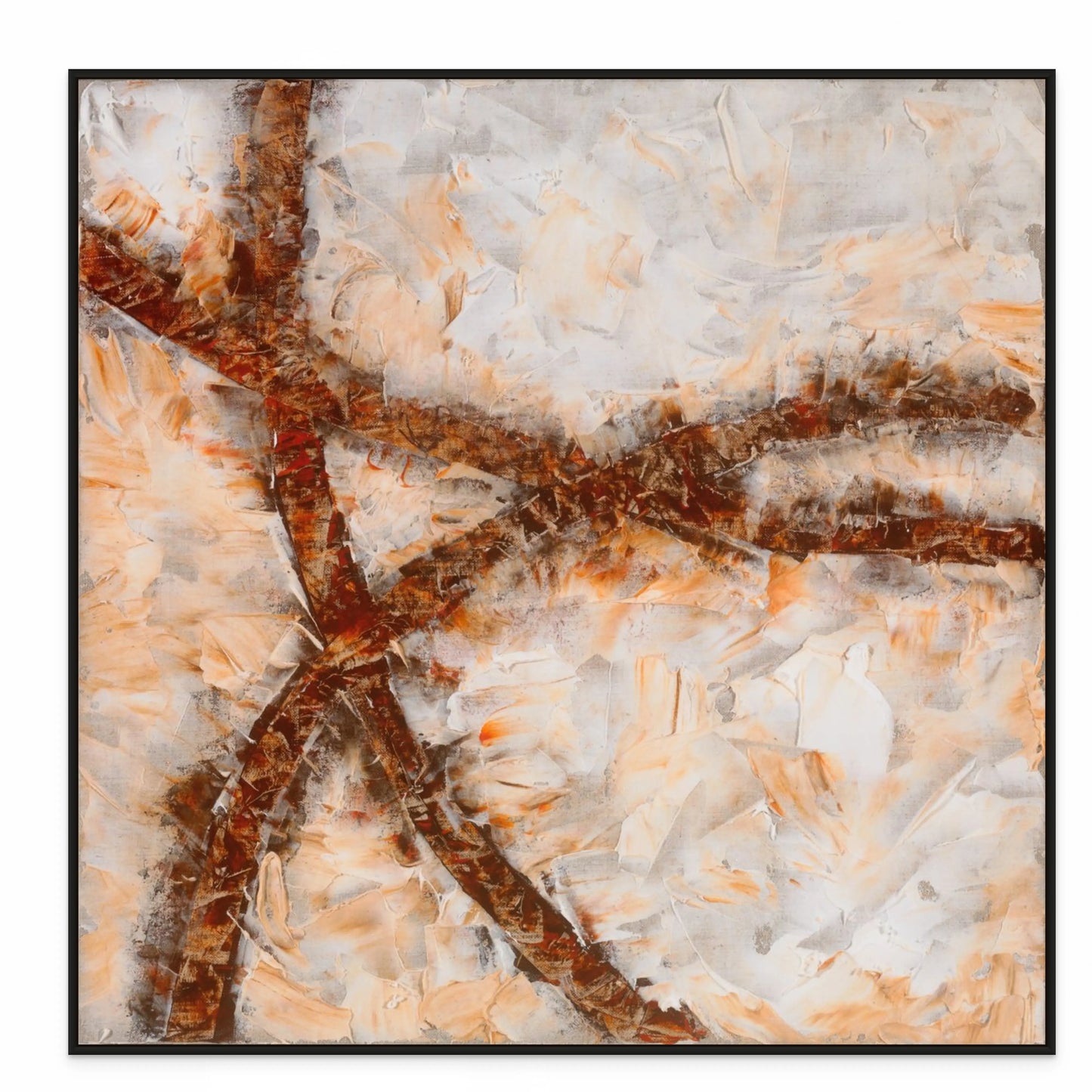 CROSS ROADS OF LIFE I (D) with Black Oak Floating Frame