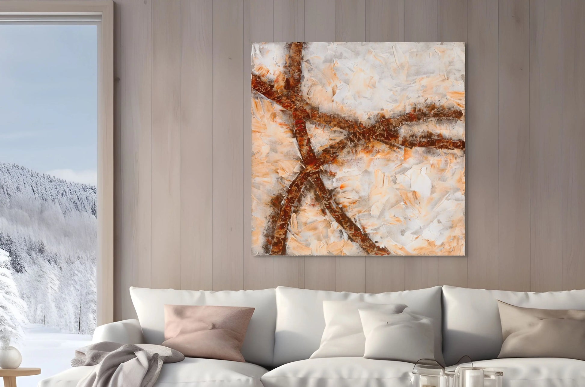 CROSS ROADS OF LIFE I (D) in a Lounge Room Mockup