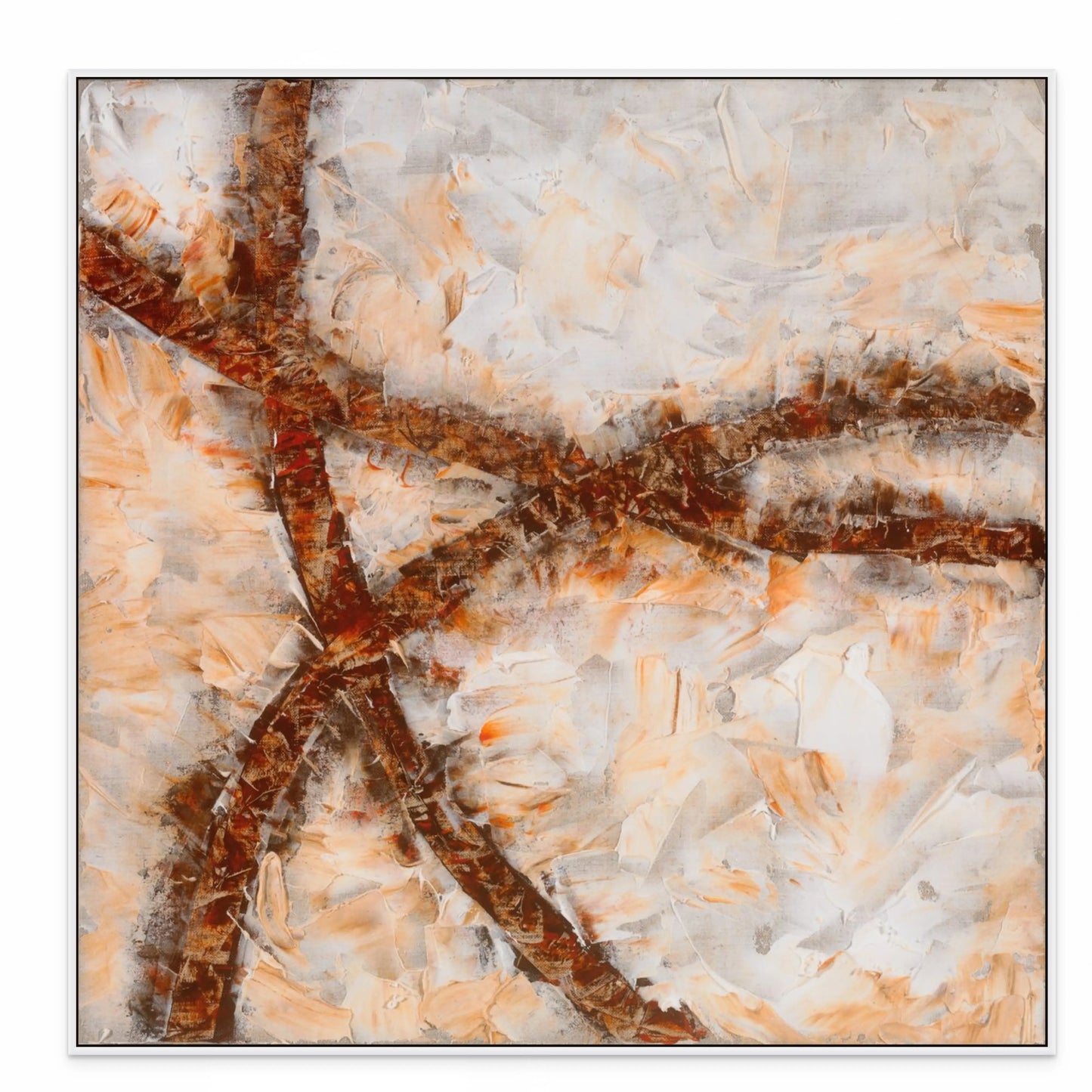 CROSS ROADS OF LIFE I (D) with White Maple Floating Frame