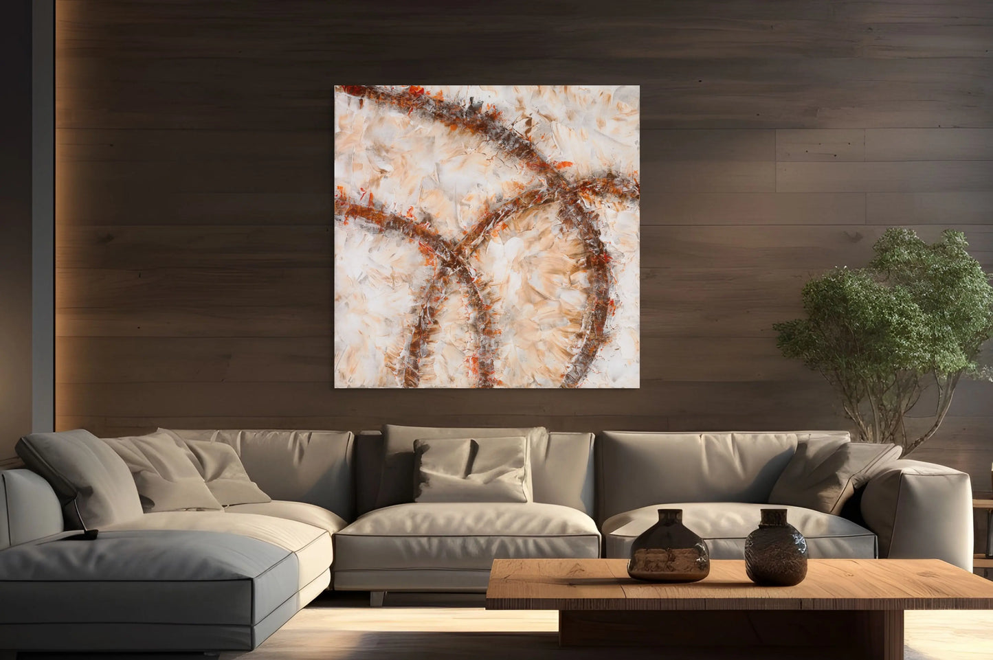 CROSS ROADS OF LIFE I (E) in a Lounge Room Mockup