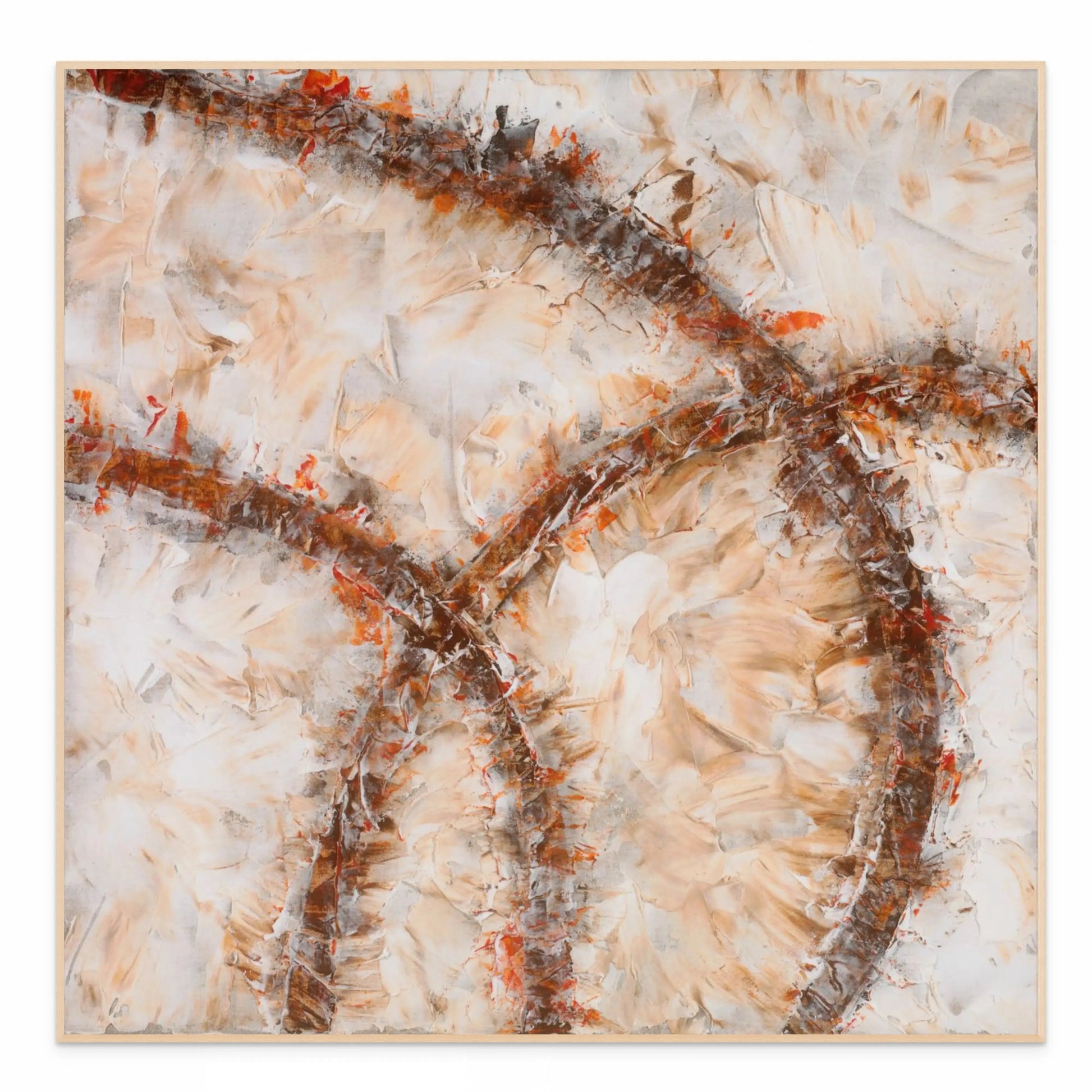 CROSS ROADS OF LIFE I (E) with Natural Maple Floating Frame