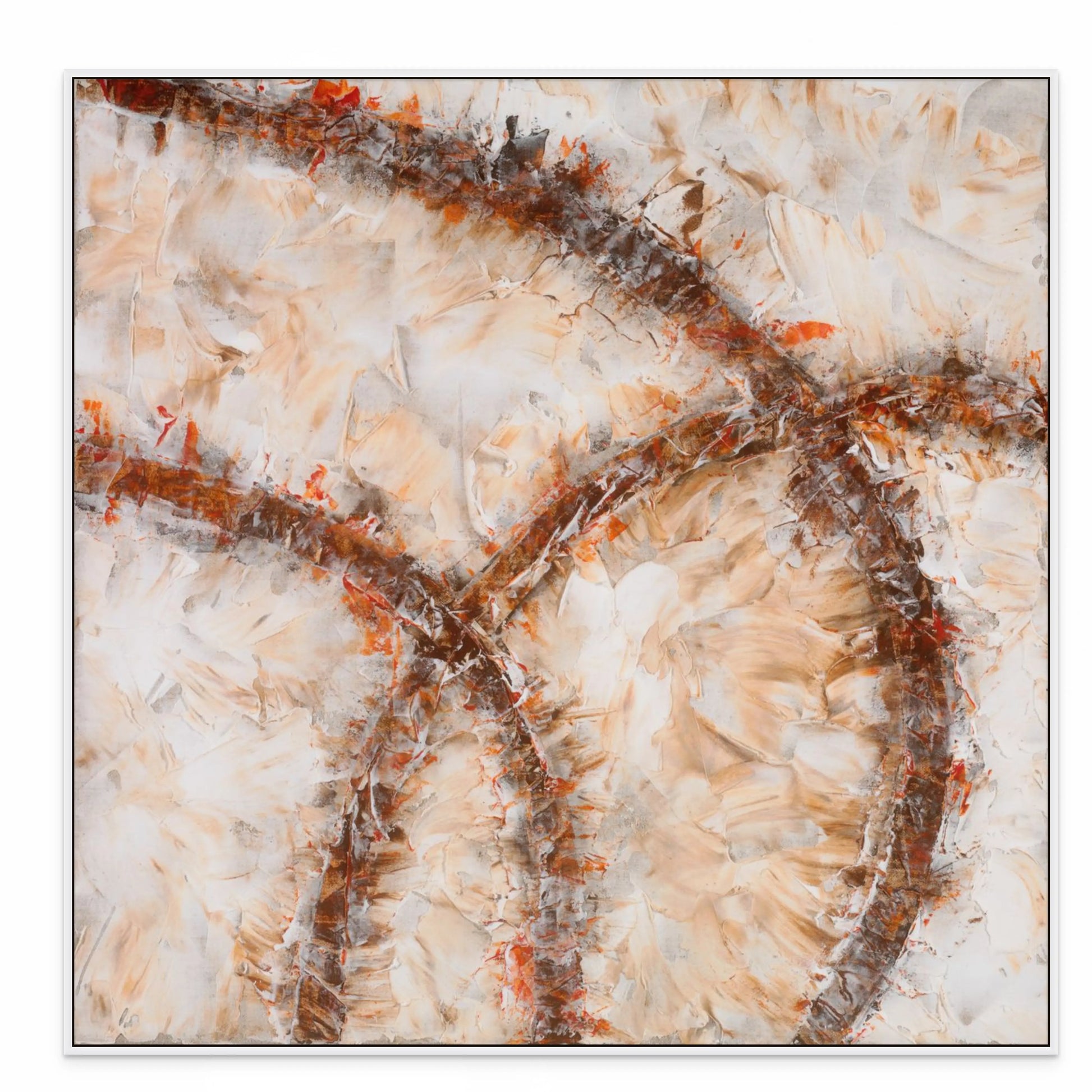 CROSS ROADS OF LIFE I (E) with White Maple Floating Frame