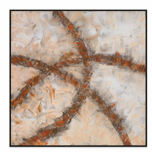 CROSS ROADS OF LIFE I (F) with Black Oak Floating Frame