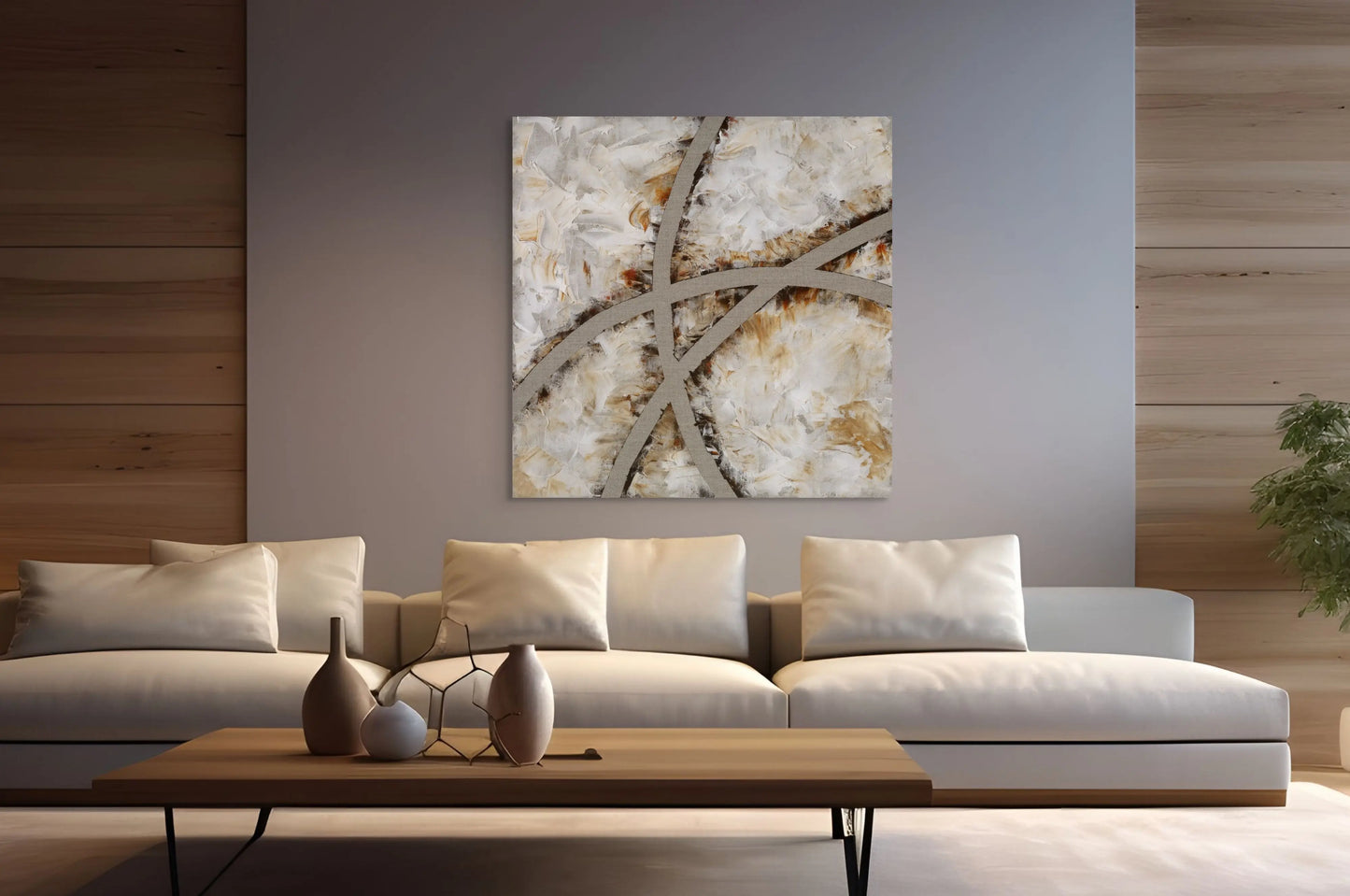 CROSS ROADS OF LIFE I (A) in a Lounge Room Mockup