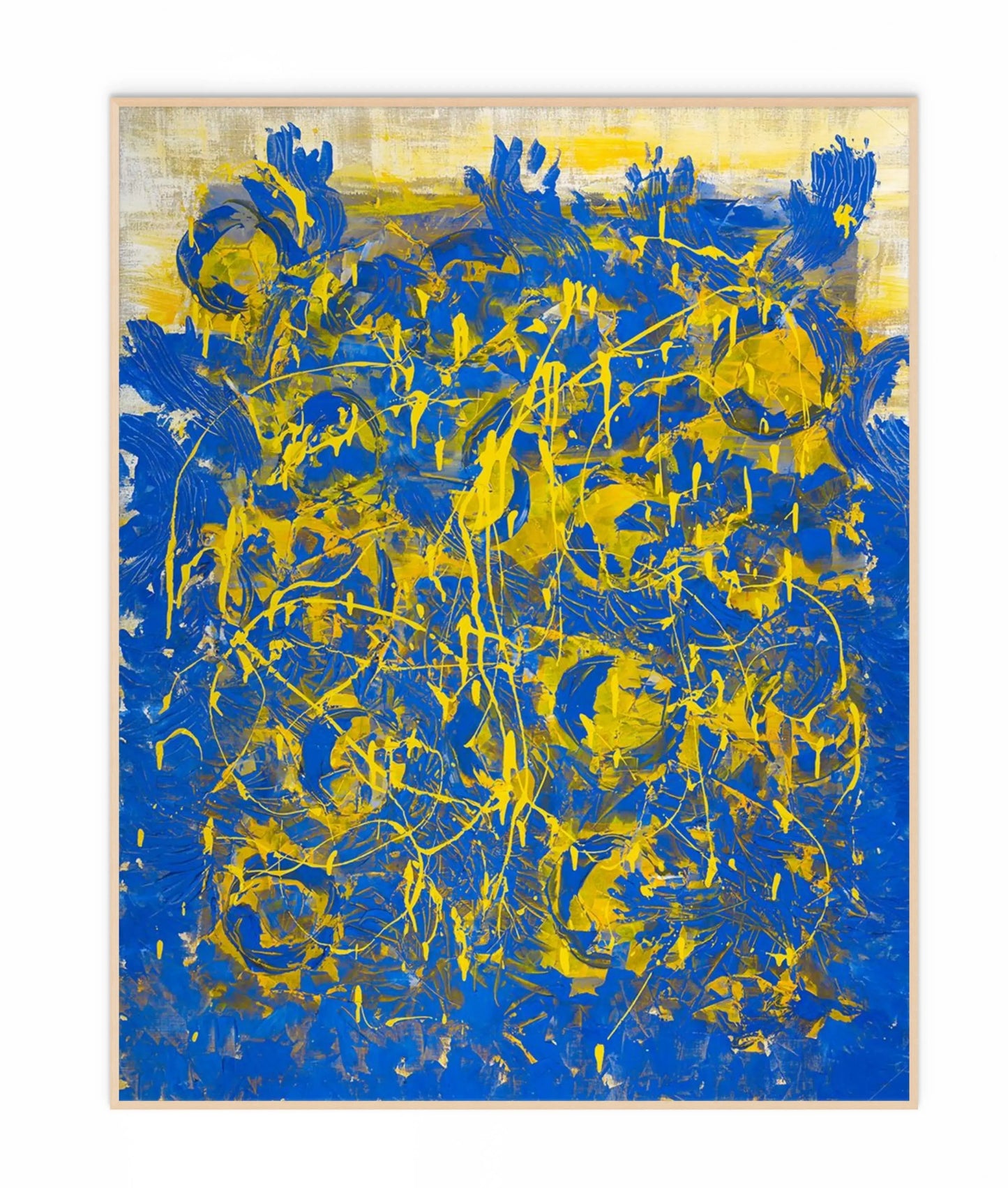 DANCING THROUGH THE POOL OF JOY with Natural Maple Floating Frame