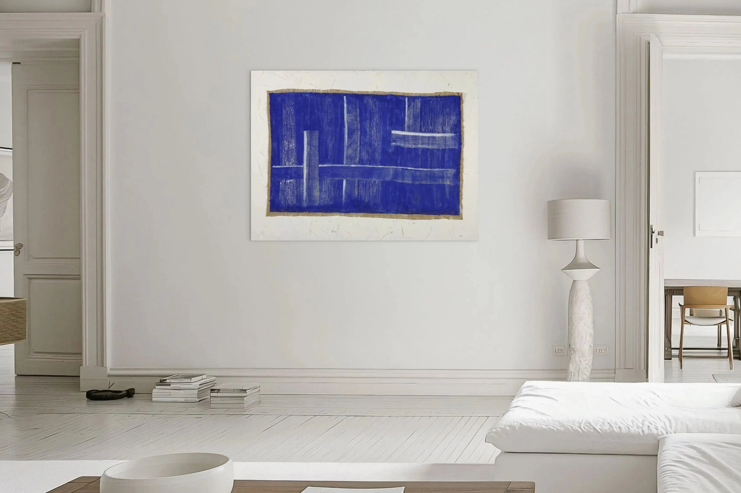 FABRIC OF LIFE II in a White Room Mockup 