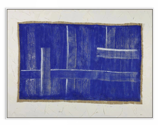 FABRIC OF LIFE II with White Maple Floating Frame