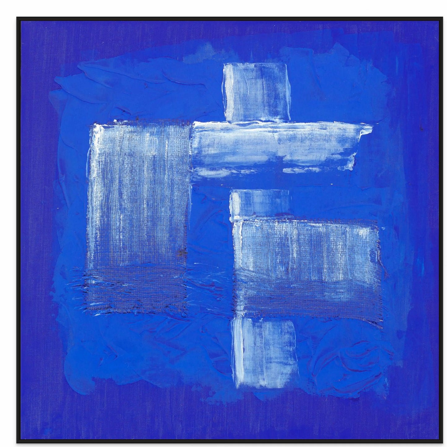 FABRIC OF LIFE III with Black Oak Floating Frame