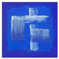 FABRIC OF LIFE III wit a white maple frame