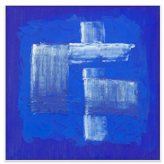 FABRIC OF LIFE III wit a white maple frame