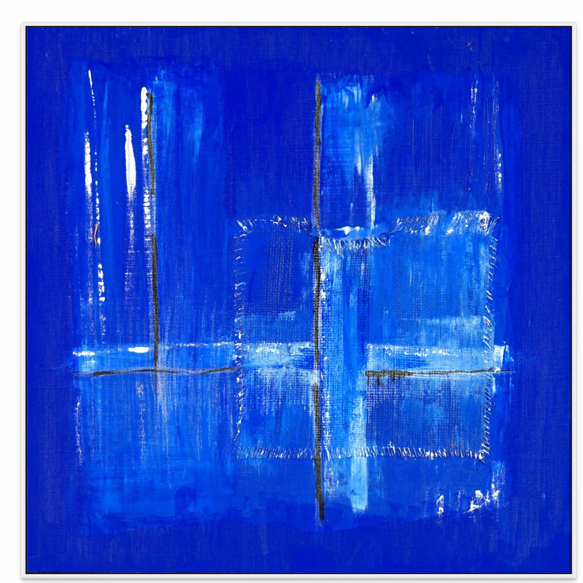 FABRIC OF LIFE IV with White Maple Floating Frame