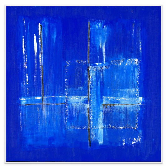 FABRIC OF LIFE IV with White Maple Floating Frame