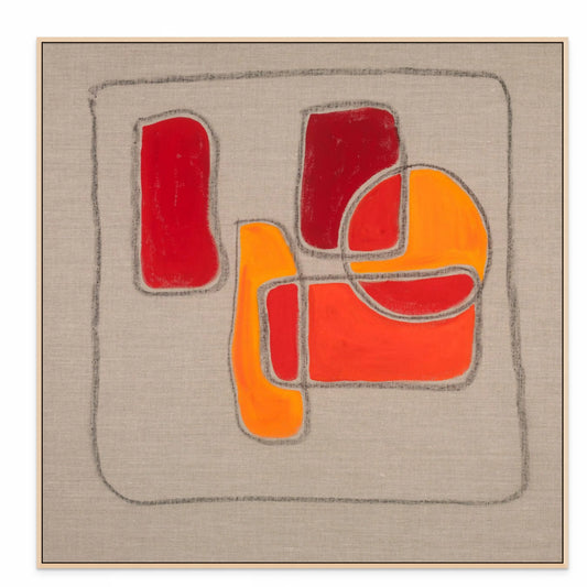 FIELDS OF LIFE II with Natural Maple Floating Frame