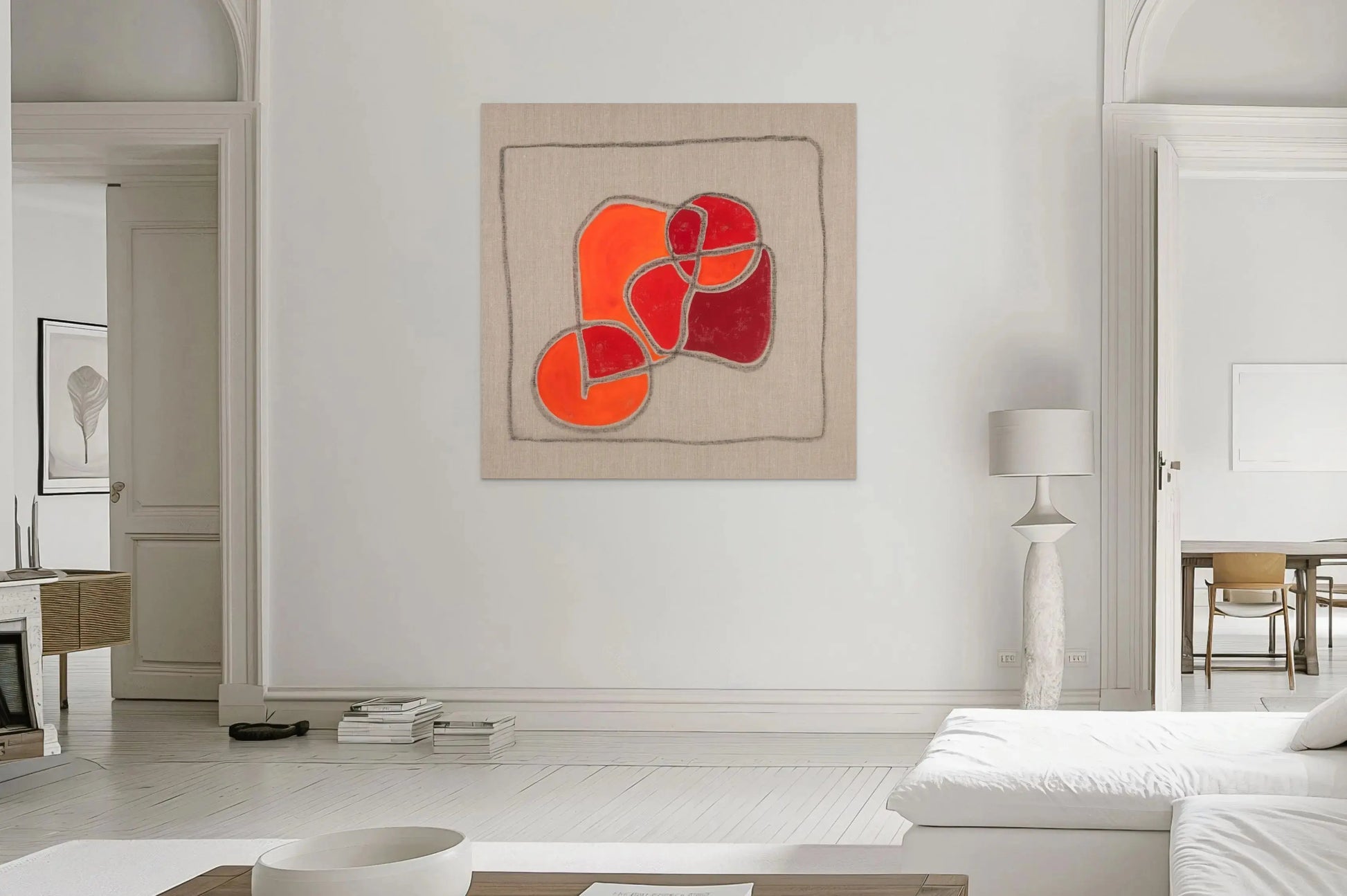 FIELDS OF LIFE III in a White Room Mockup