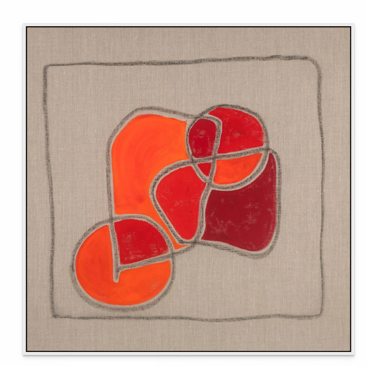 FIELDS OF LIFE III with White Maple Floating Frame