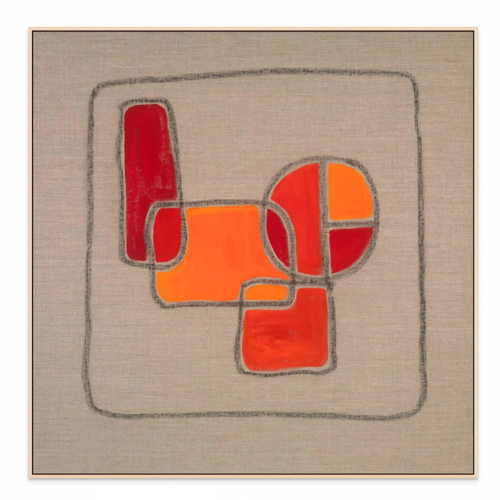 FIELDS OF LIFE IV with Natural Maple Floating Frame