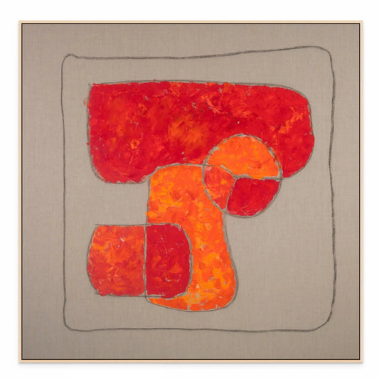 FIELDS OF LIFE I with Natural Maple Floating Frame