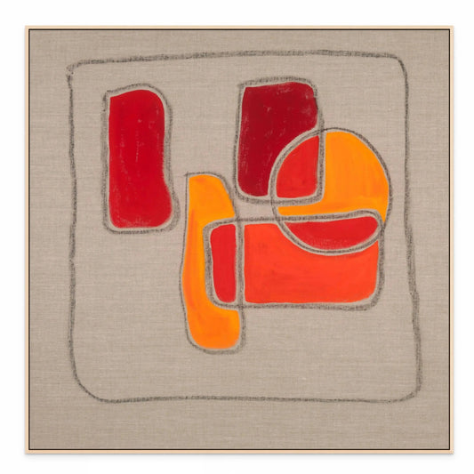 FIELDS OF LIFE II with Natural Maple Floating Frame