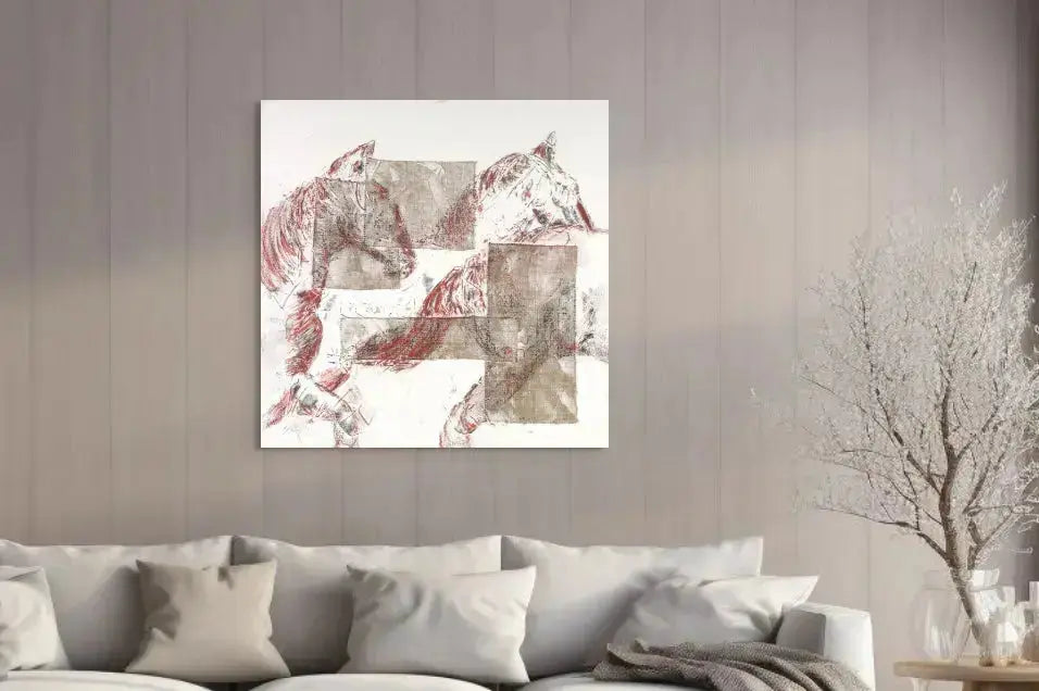 RUNNING HERD I in a Lounge Room Mockup